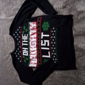 Well Worn Sweater Company holiday sweater flip sequin